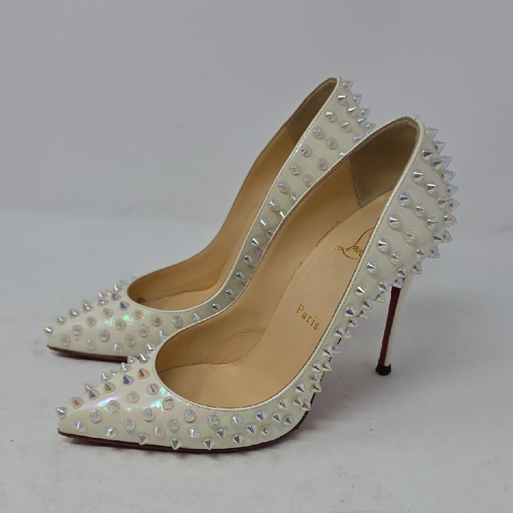 Christian Louboutin Follies Spikes Heels Embellisment Size 36.5
